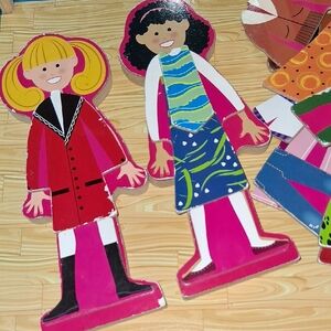 Melissa & Doug Colorful Magnetic Dress-Up Dolls